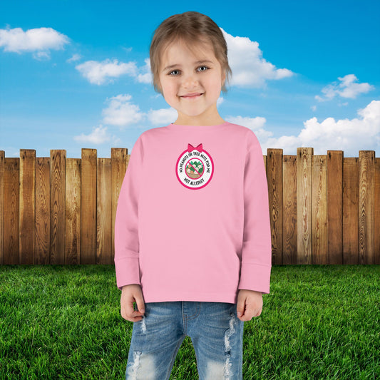Nut Allergy Pink Logo Toddler Long Sleeve