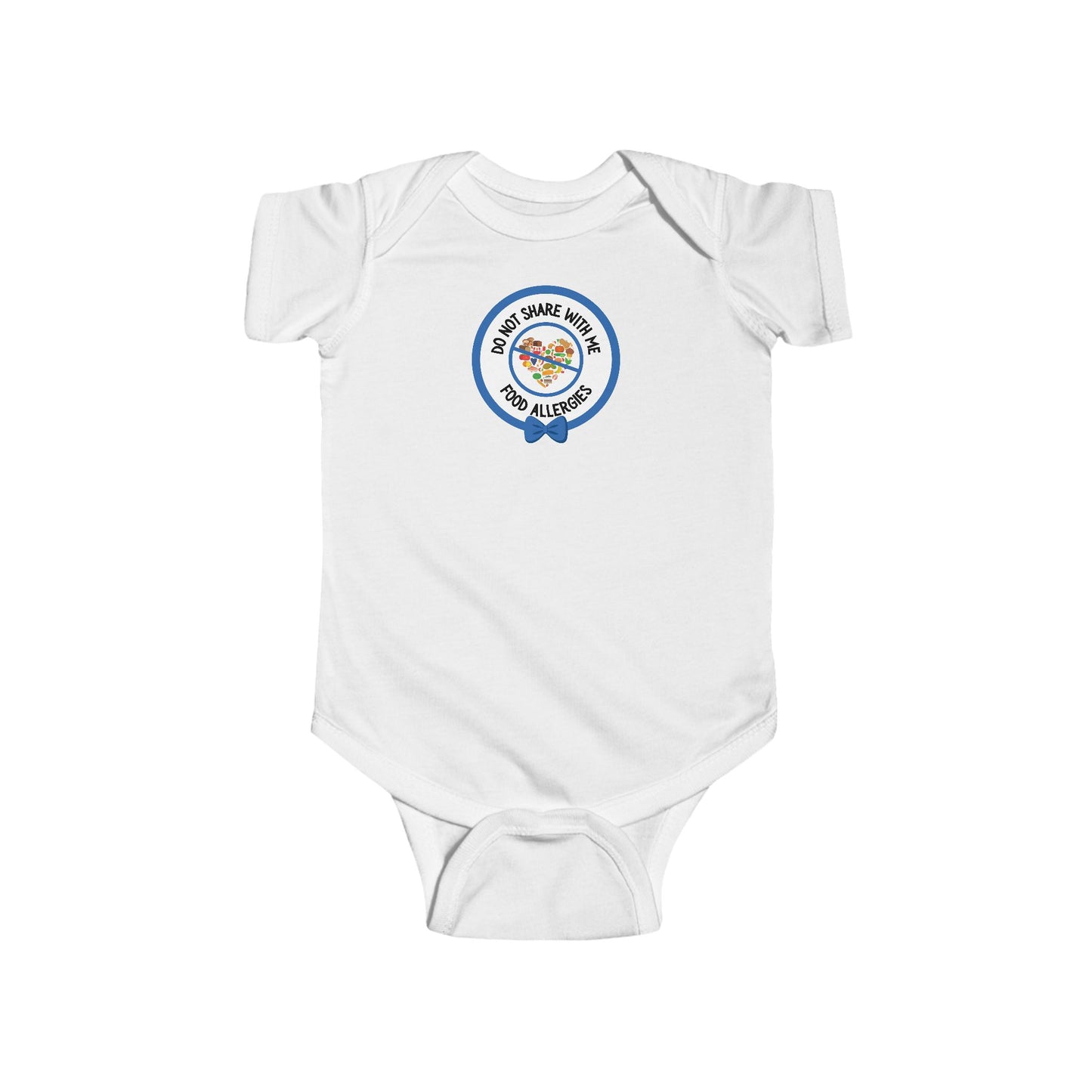 Multiple Allergies Blue Logo Short Sleeve Onesie