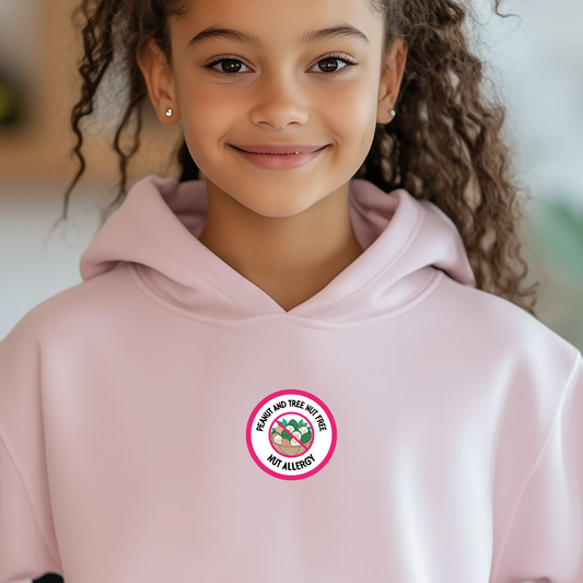 Nut Allergy Pink Logo Youth Hoodie