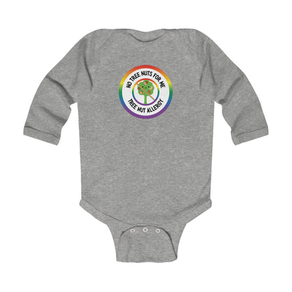 Tree Nut Allergy Rainbow Logo Long Sleeve Onesie