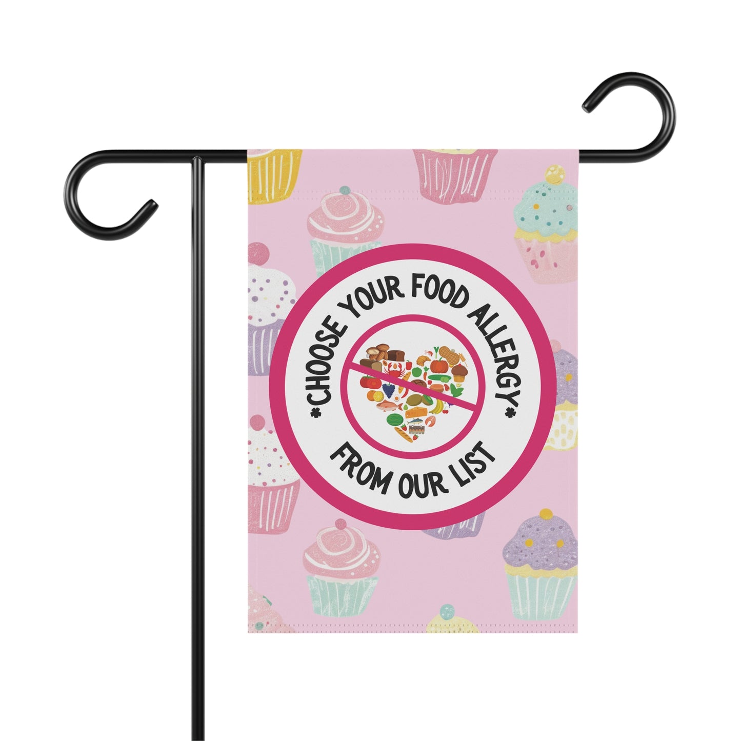 Pink Cupcake Garden Flag