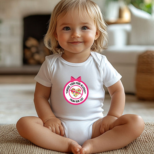 Other Food Allergies Pink Logo Short Sleeve Onesie