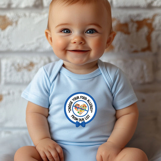 Other Food Allergies Blue Logo Short Sleeve Onesie