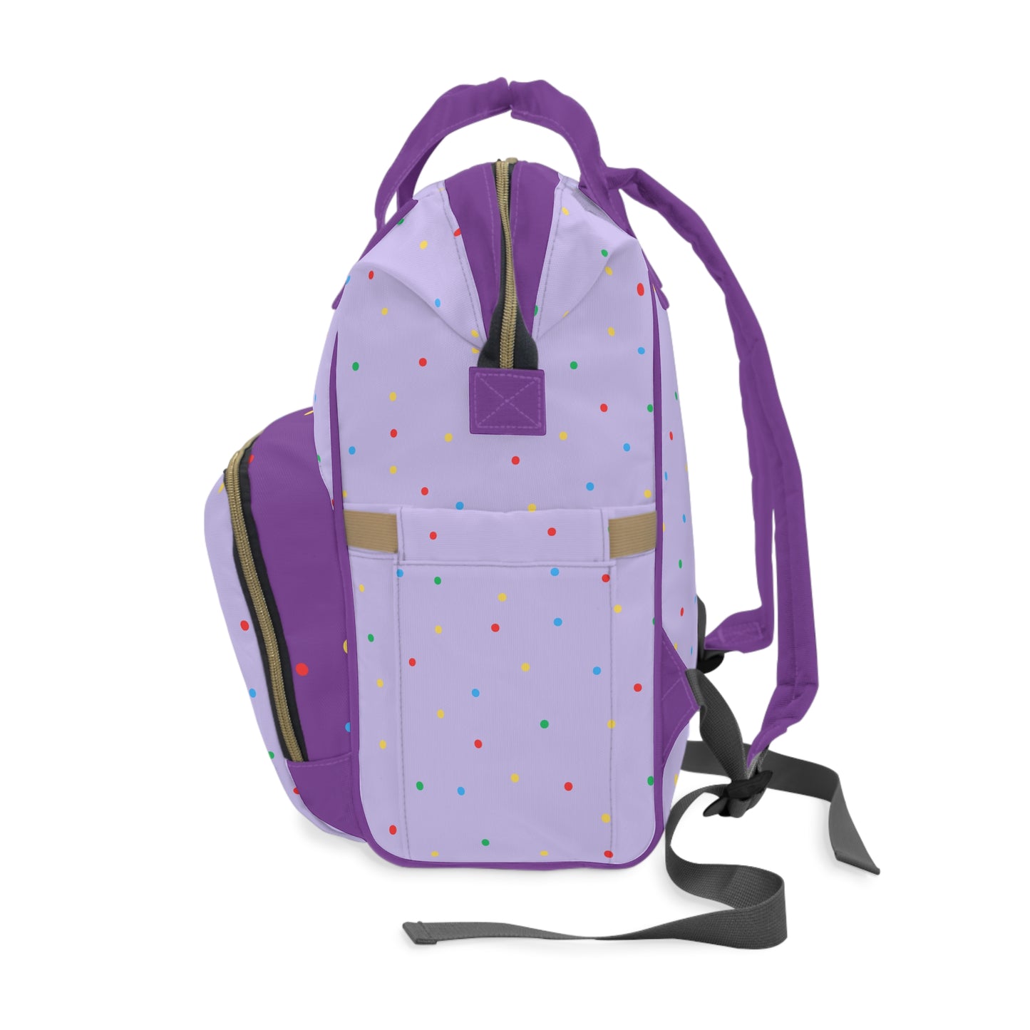 Purple Polka Dot Diaper Backpack