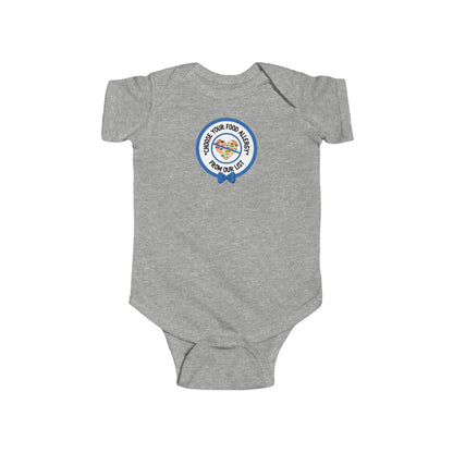 Other Food Allergies Blue Logo Short Sleeve Onesie