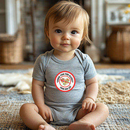 Other Food Allergies Red Logo Short Sleeve Onesie