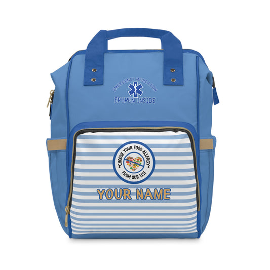 Blue Striped Diaper Backpack