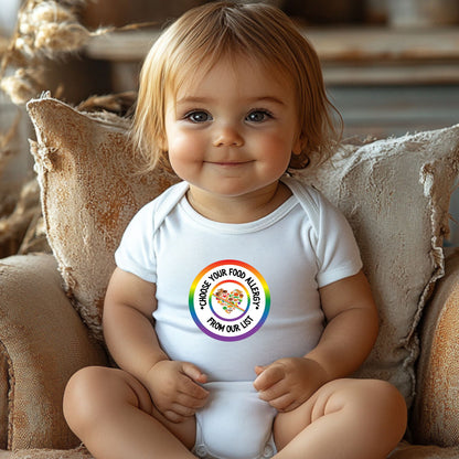 Other Food Allergies Rainbow Logo Short Sleeve Onesie