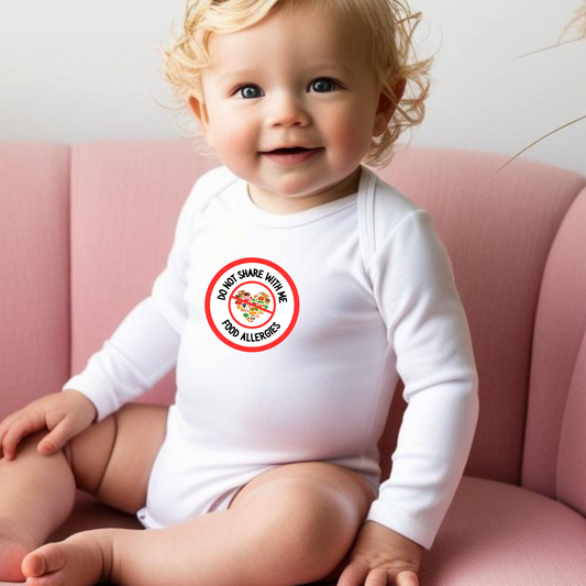 Multiple Allergies Red Logo Long Sleeve Onesie