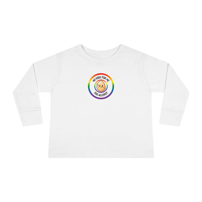 Egg Allergy Rainbow Logo Toddler Long Sleeve