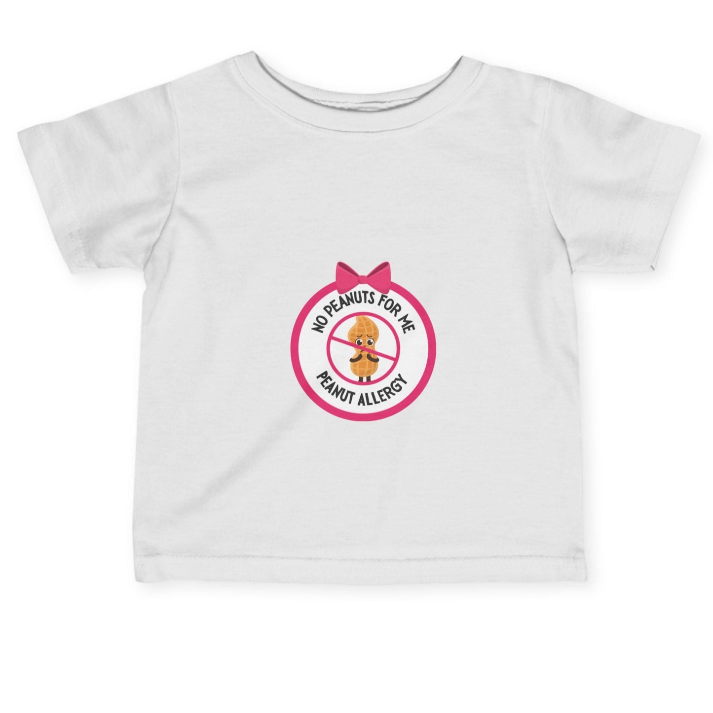 Peanut Allergy Pink Logo Baby Tee