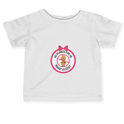 Peanut Allergy Pink Logo Baby Tee