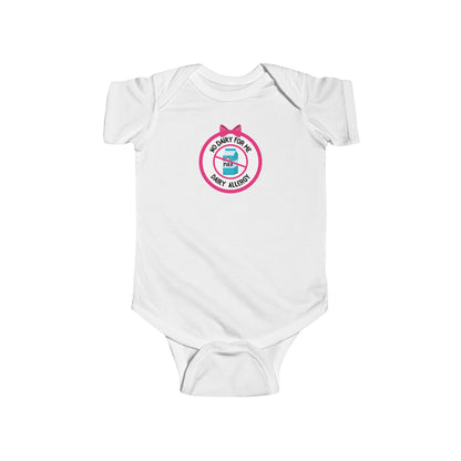 Dairy Allergy Pink Logo Short Sleeve Onesie