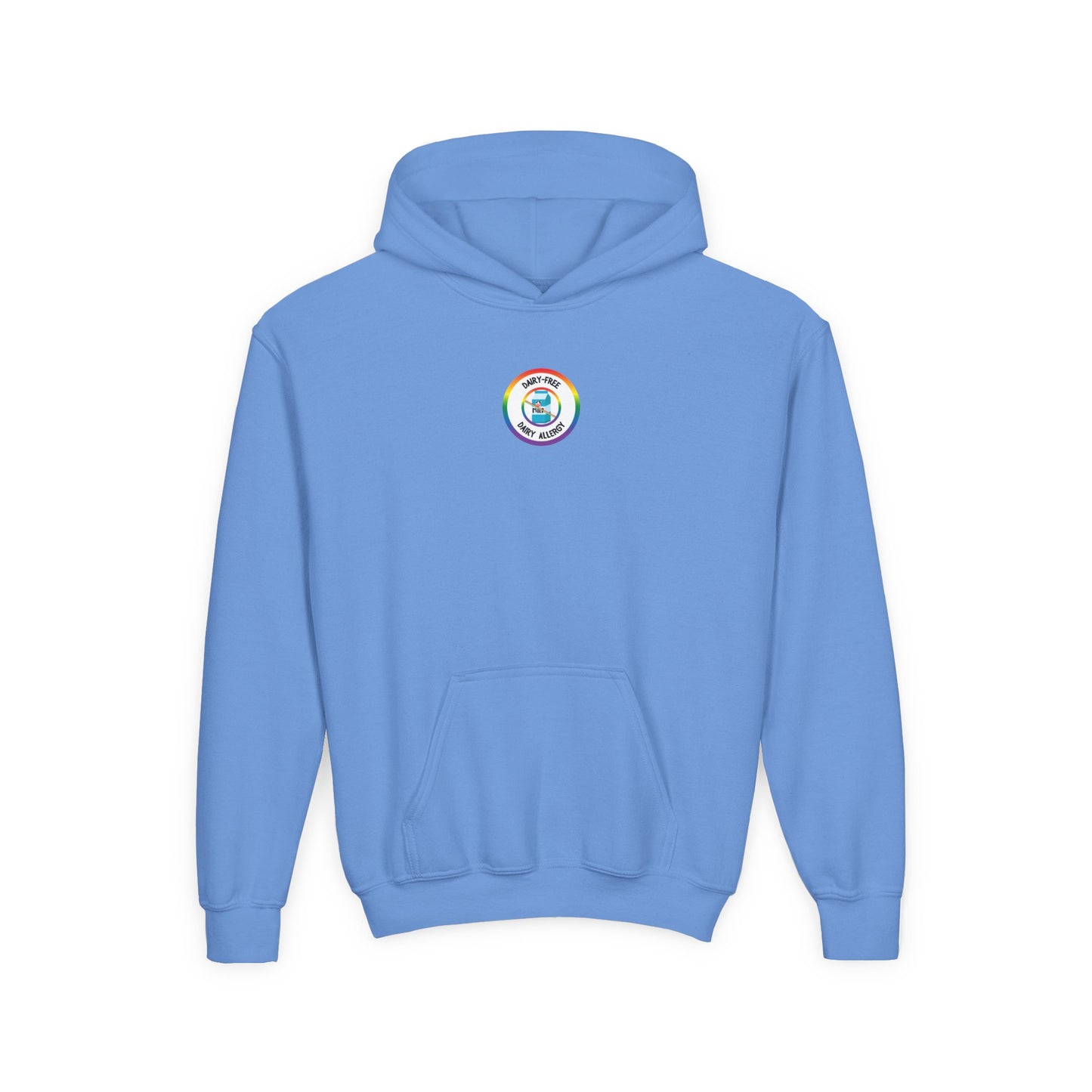 Dairy Allergy Rainbow Logo Youth Hoodie