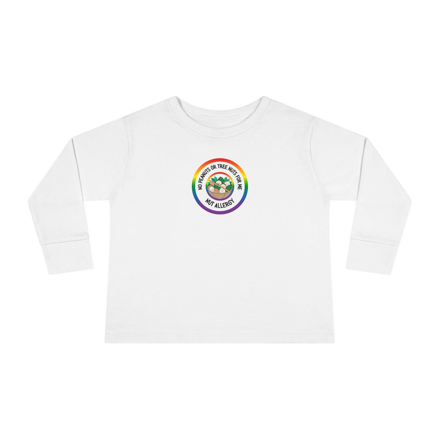 Nut Allergy Rainbow Logo Toddler Long Sleeve