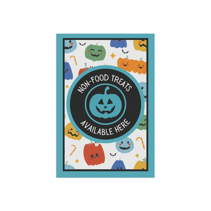 Halloween Food Allergy Garden Flag | Non-Food Treats for Kids | Teal Pumpkin Friendly Yard Sign