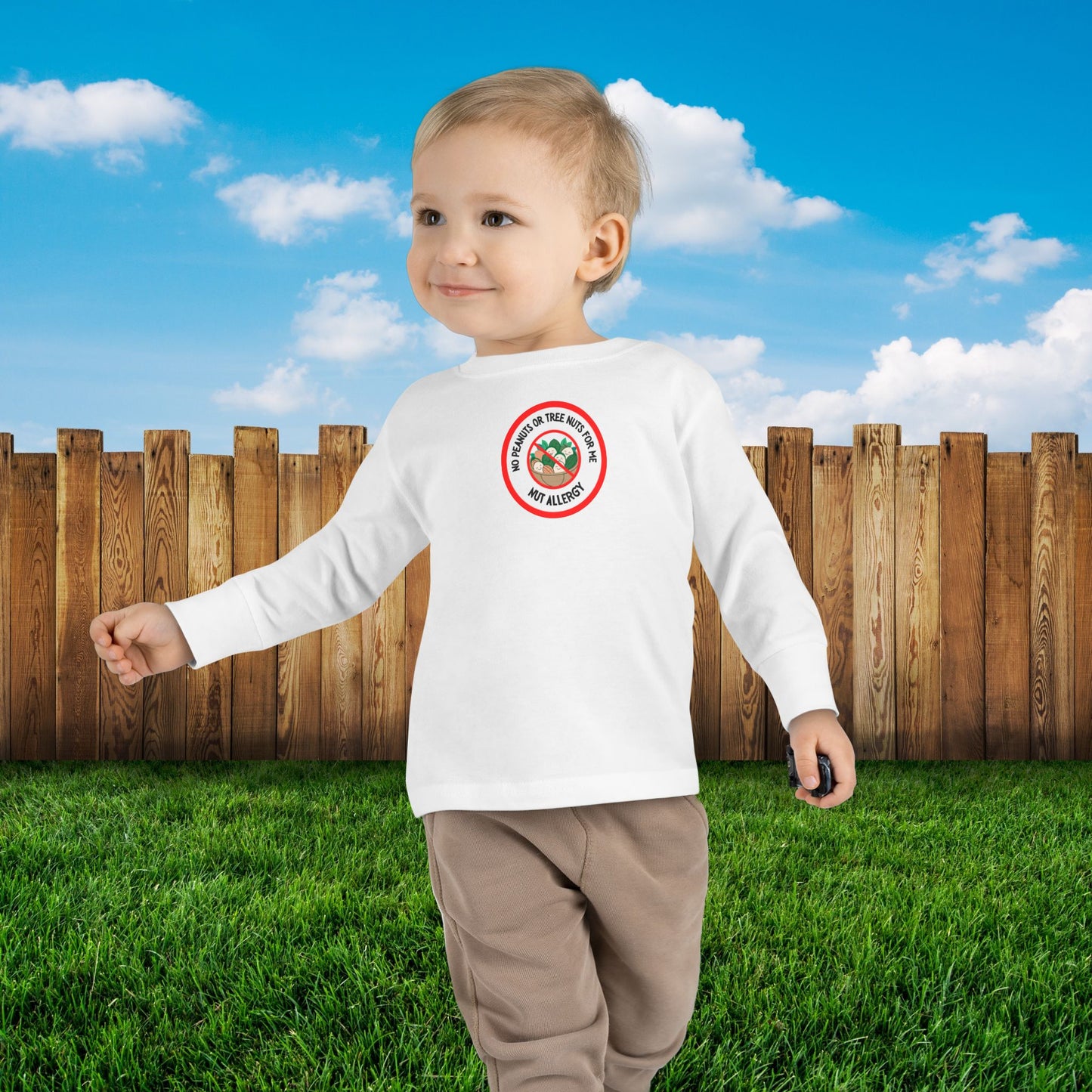 Nut Allergy Red Logo Toddler Long Sleeve