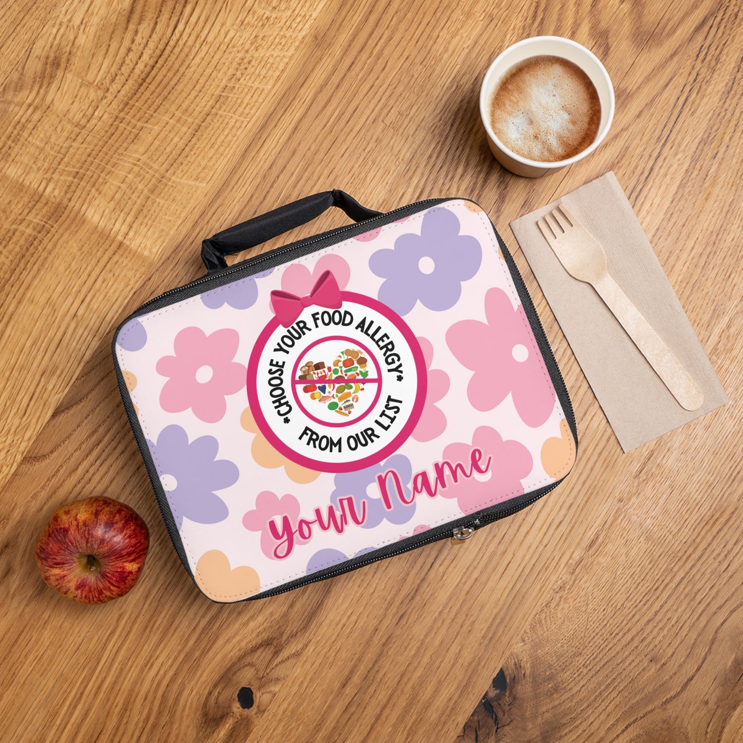 Retro Flowers Food Allergy Lunchbox