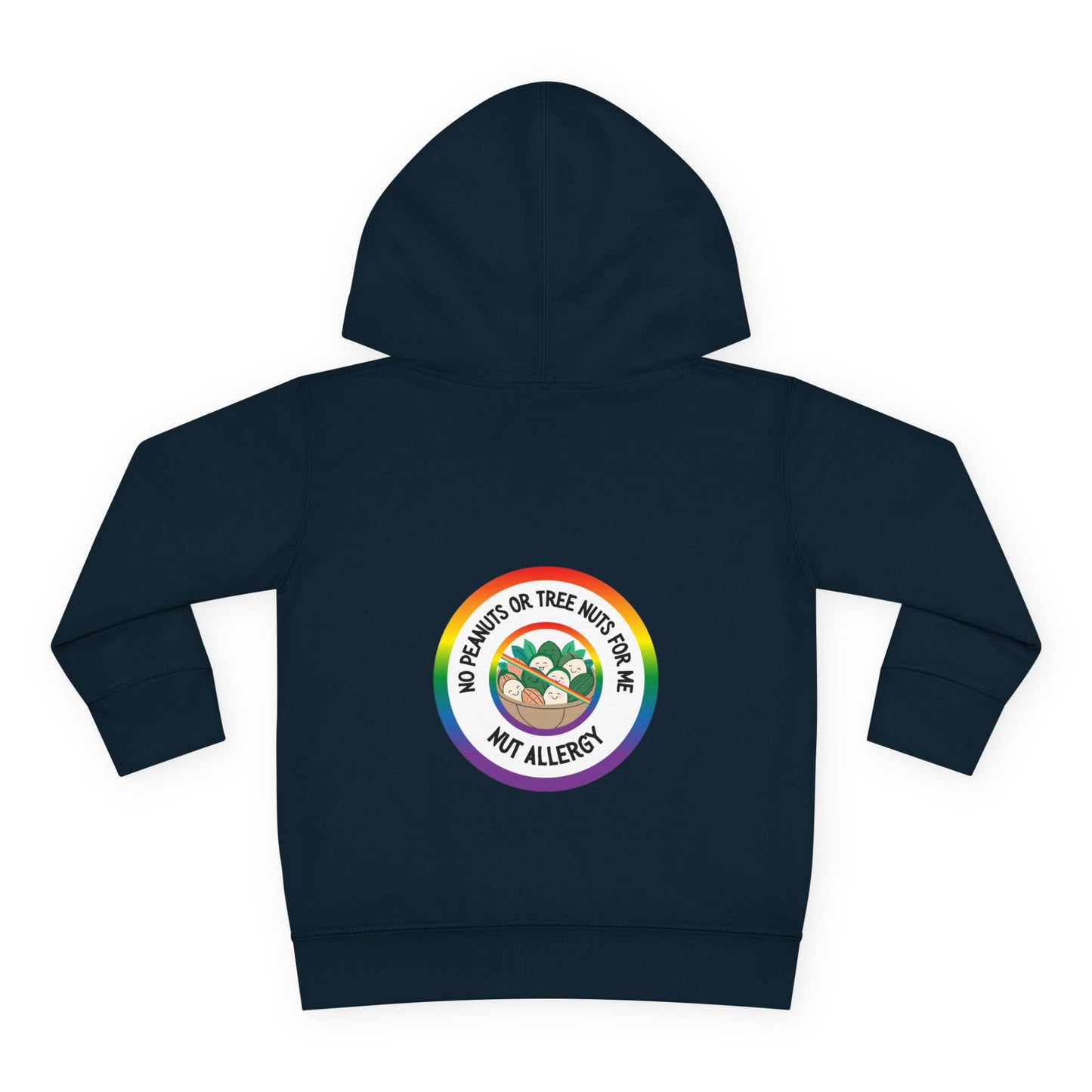 Nut Allergy Rainbow Logo Toddler Hoodie