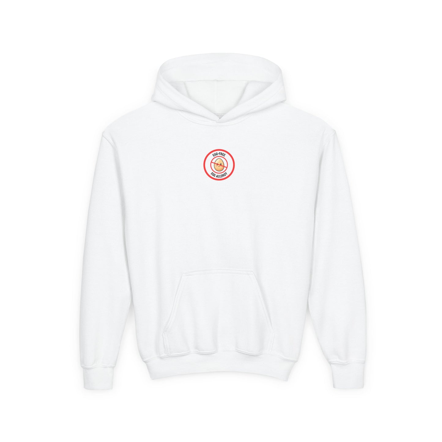 Egg Allergy Red Logo Youth Hoodie