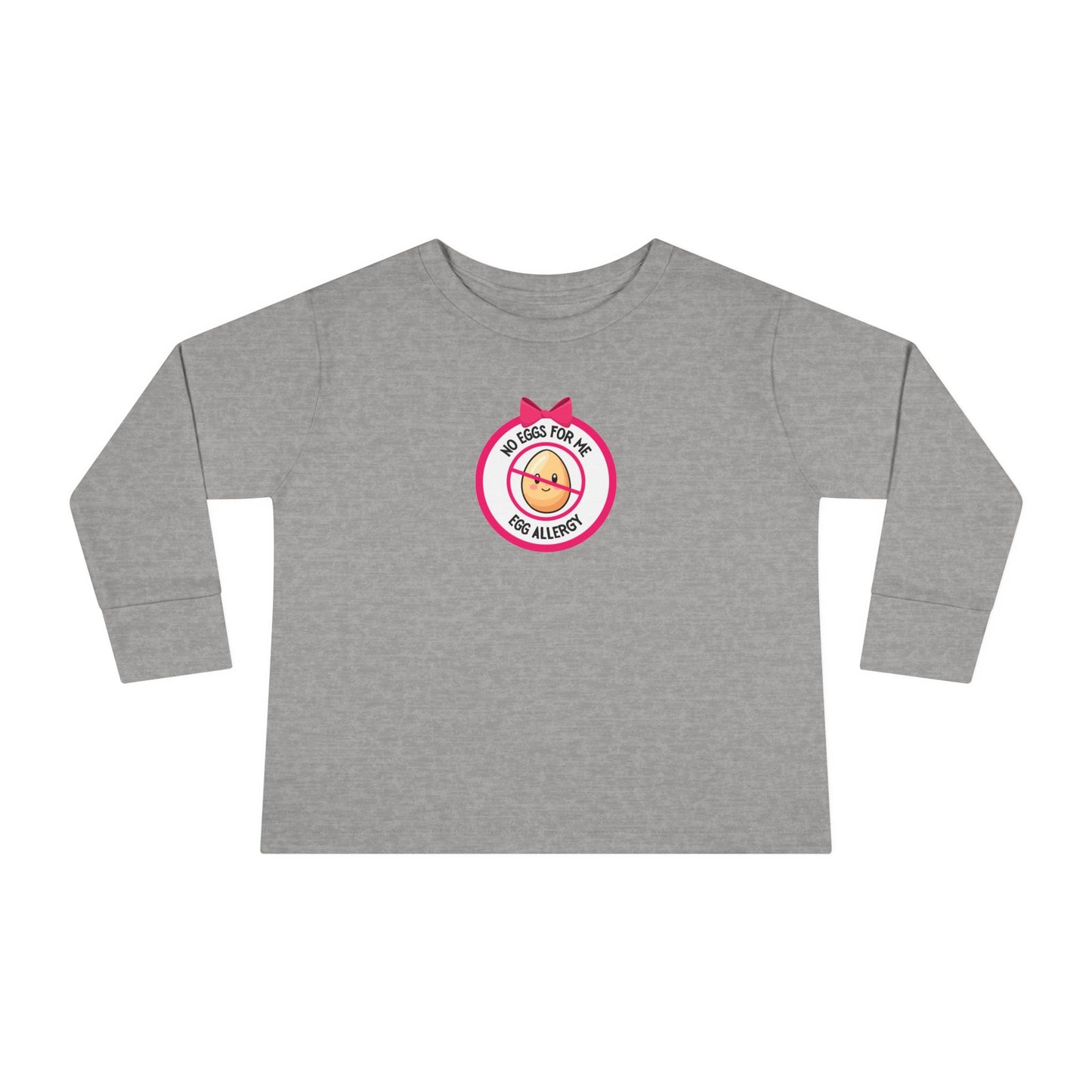 Egg Allergy Pink Logo Toddler Long Sleeve