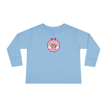 Nut Allergy Pink Logo Toddler Long Sleeve