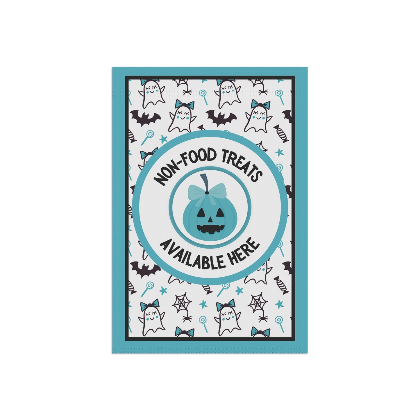 Teal Pumpkin Friendly Halloween Lawn Flag – Food Allergy Awareness & Non-Food Treats, Allergy-Friendly Yard Sign
