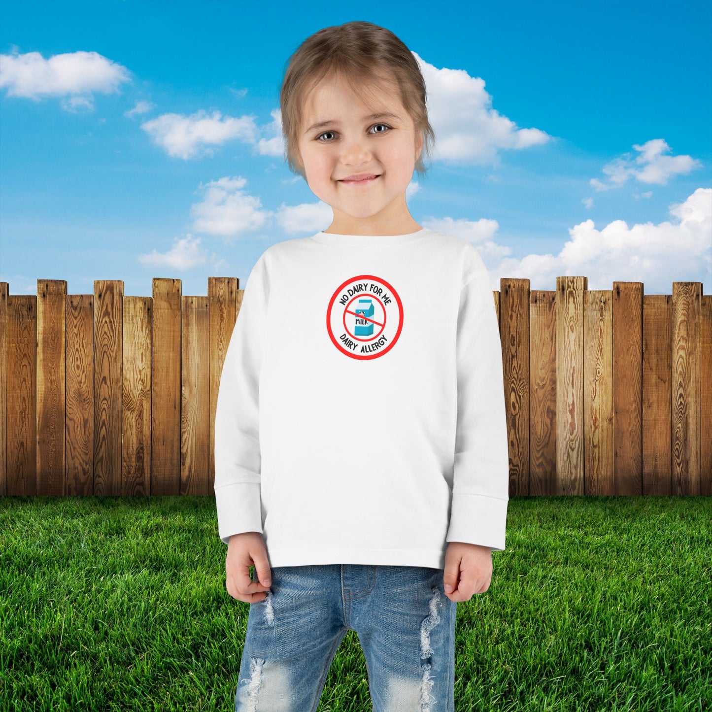 Dairy Allergy Red Logo Toddler Long Sleeve