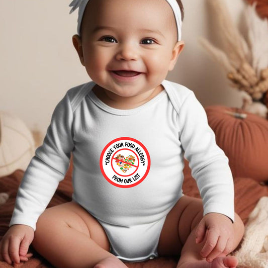 Other Food Allergies Red Logo Long Sleeve Onesie
