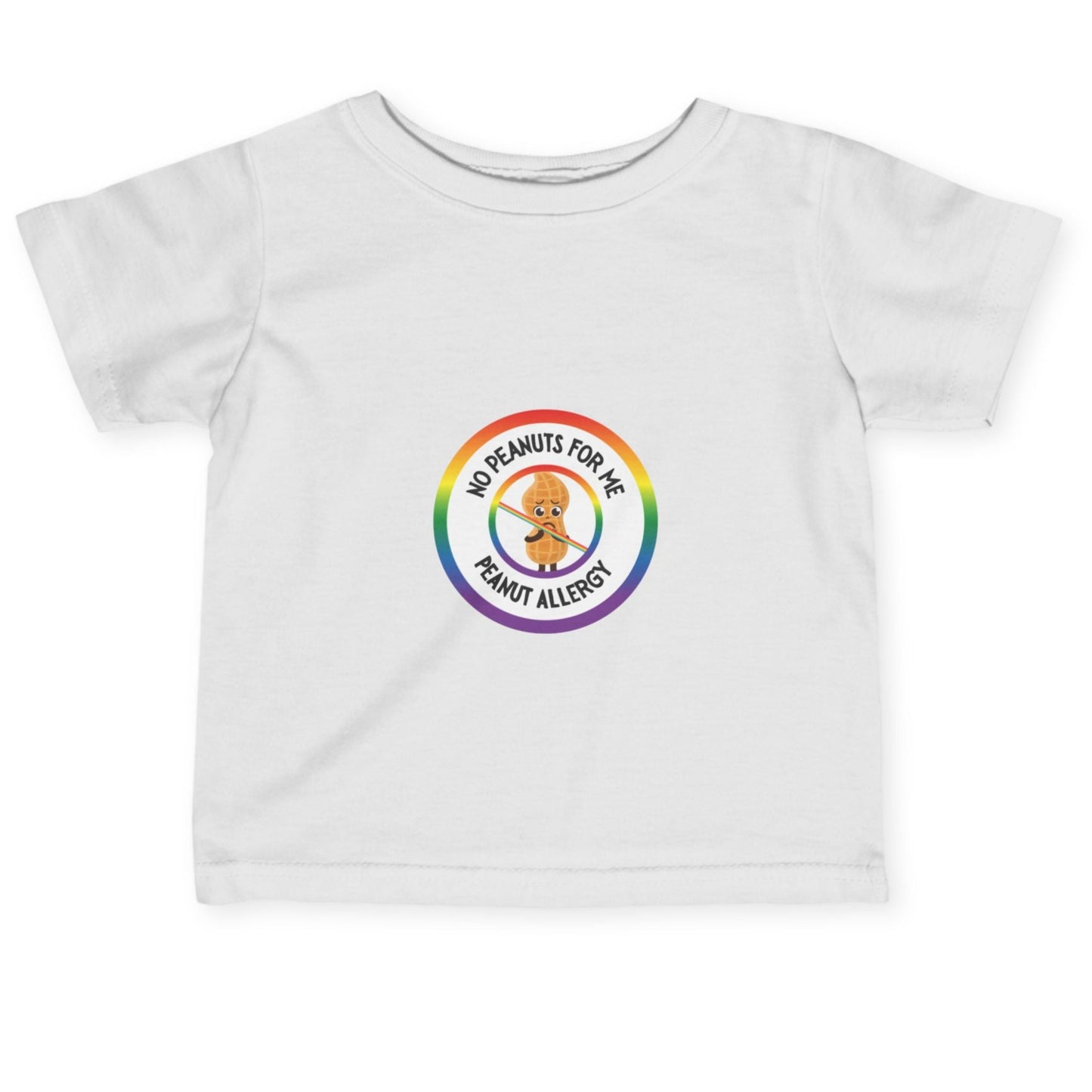 Peanut Allergy Rainbow Logo Baby Tee