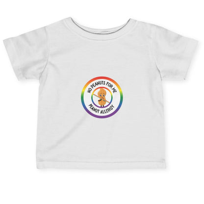 Peanut Allergy Rainbow Logo Baby Tee