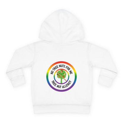 Tree Nut Allergy Rainbow Logo Toddler Hoodie