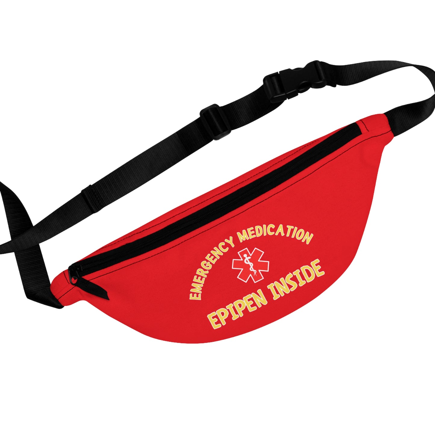 Red Emergency Medication Epipen Fanny Pack
