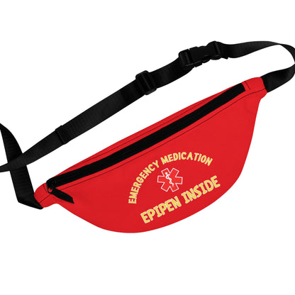 Red Emergency Medication Epipen Fanny Pack