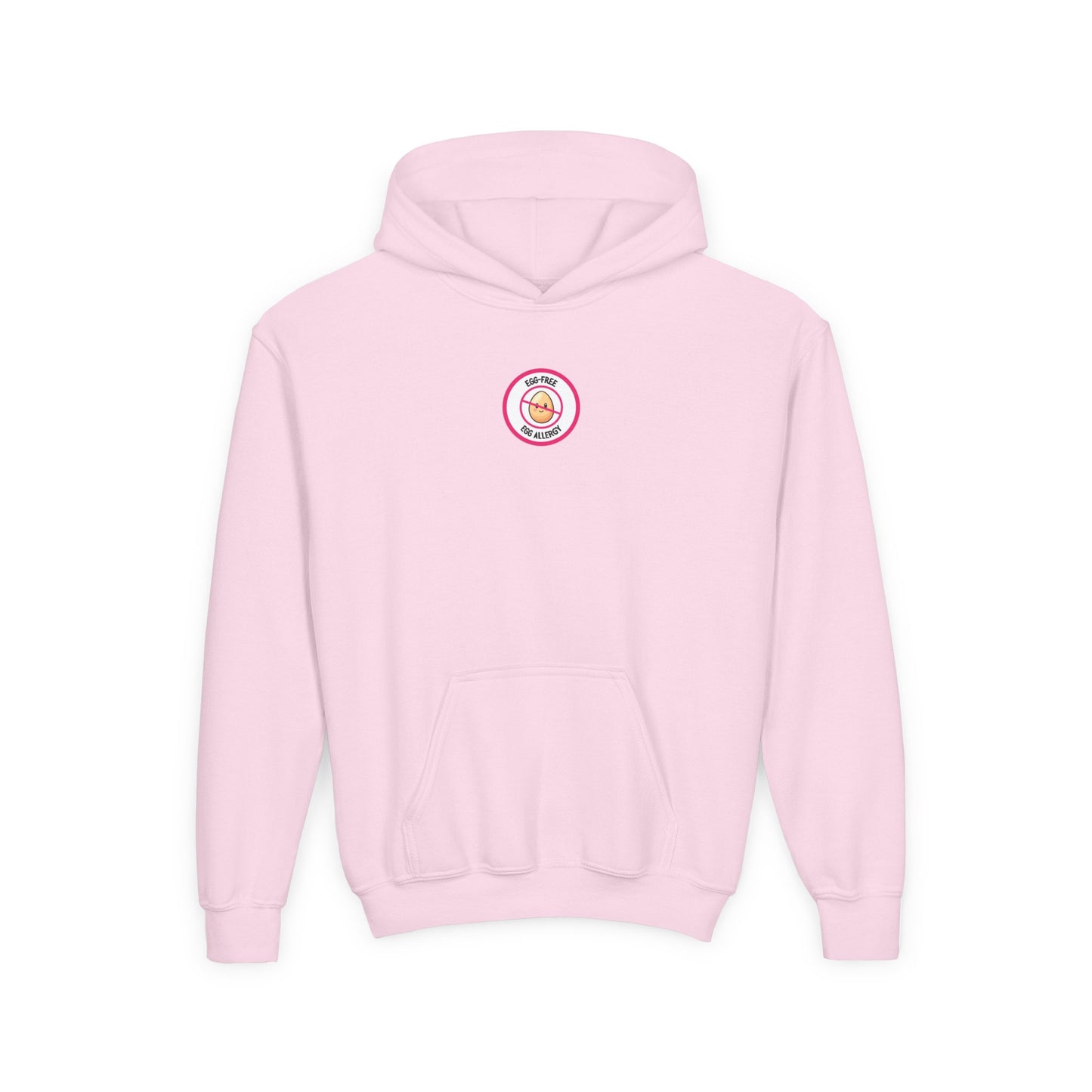 Egg Allergy Pink Logo Youth Hoodie