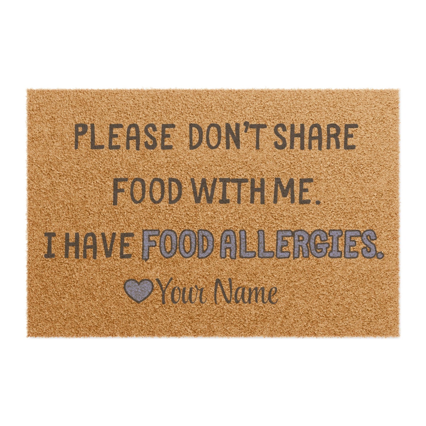 Blue Food Allergies Doormat
