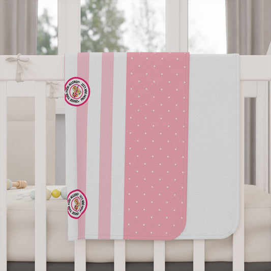 Pink Striped Baby Blanket