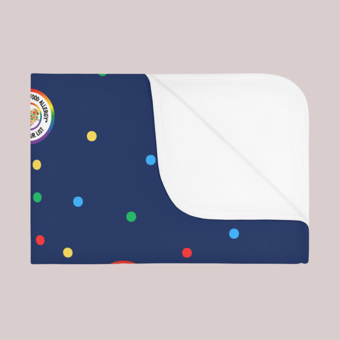 Blue Polka Dot Baby Blanket