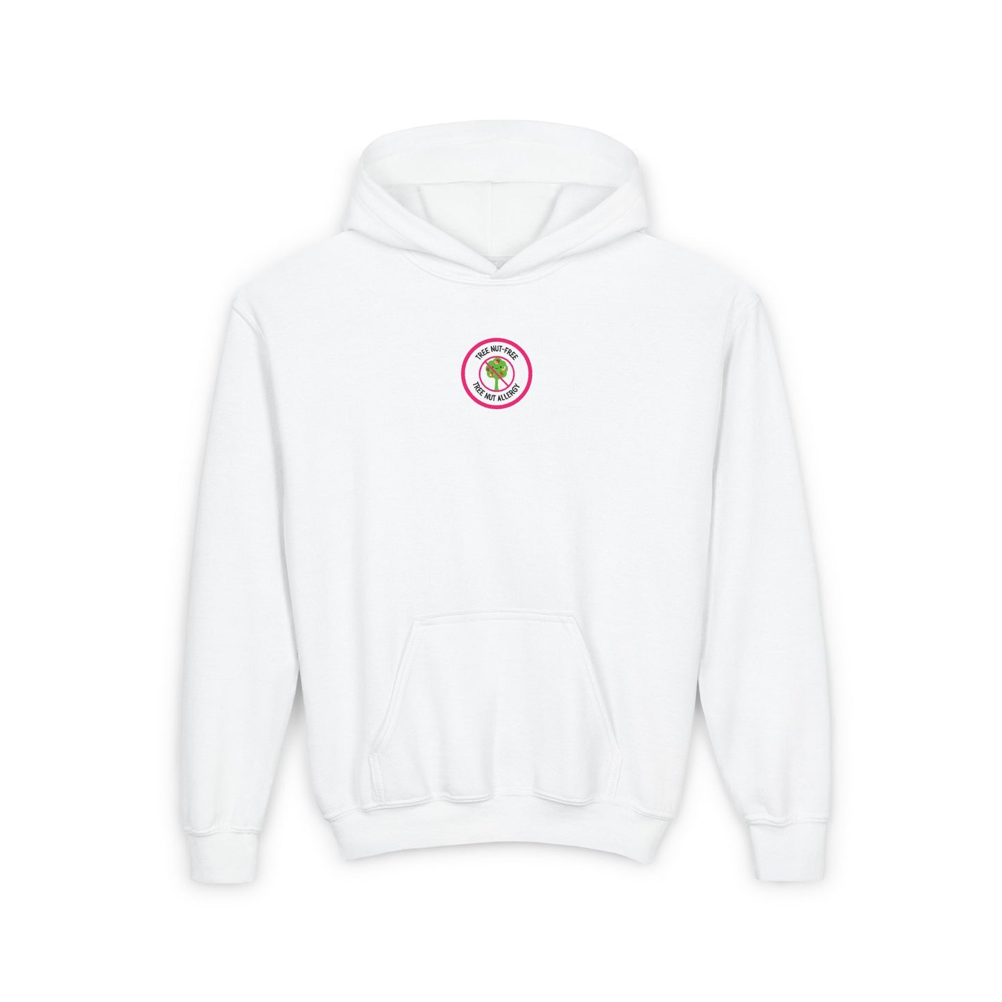 Tree Nut Allergy Pink Logo Youth Hoodie