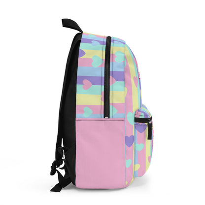 Pastel Hearts & Stripes Food Allergy Backpack