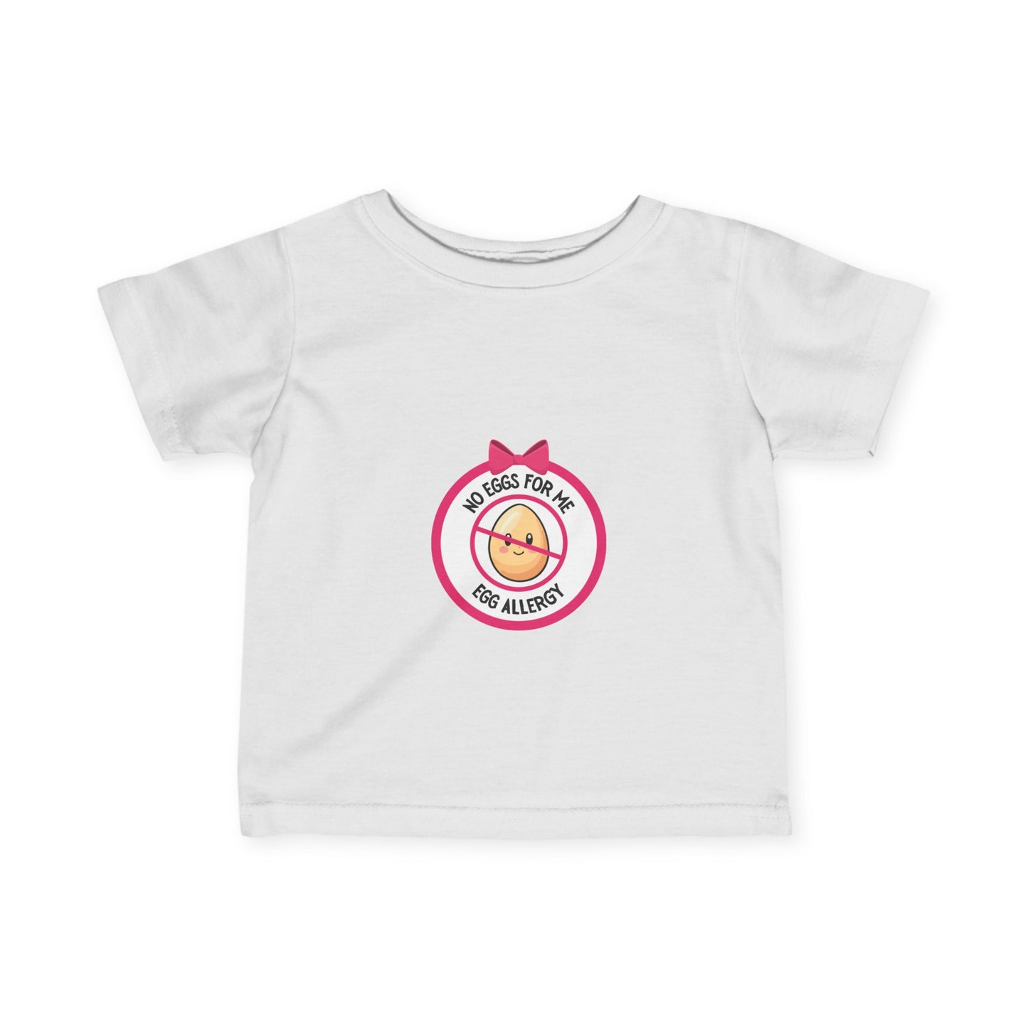 Egg Allergy Pink Logo Baby Tee