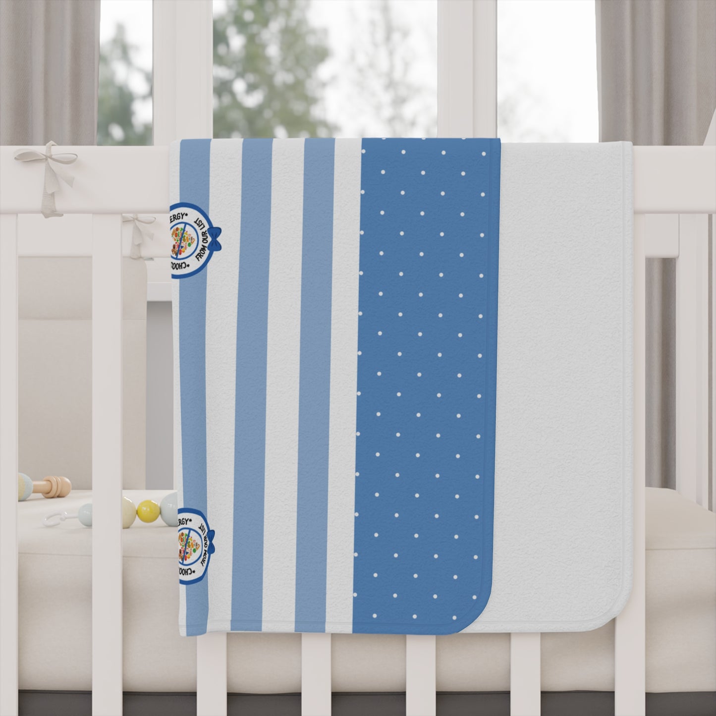 Blue Striped Baby Blanket