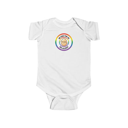 Egg Allergy Rainbow Logo Short Sleeve Onesie