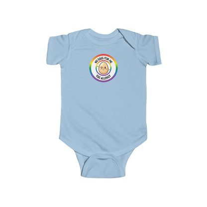 Egg Allergy Rainbow Logo Short Sleeve Onesie