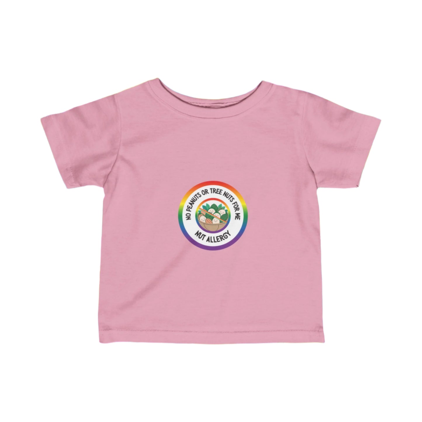 Nut Allergy Rainbow Logo Baby Tee