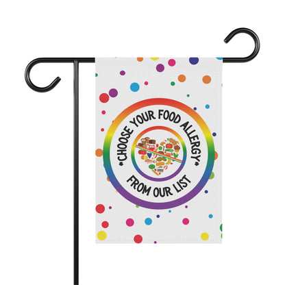 Rainbow Polka Dot Garden Flag