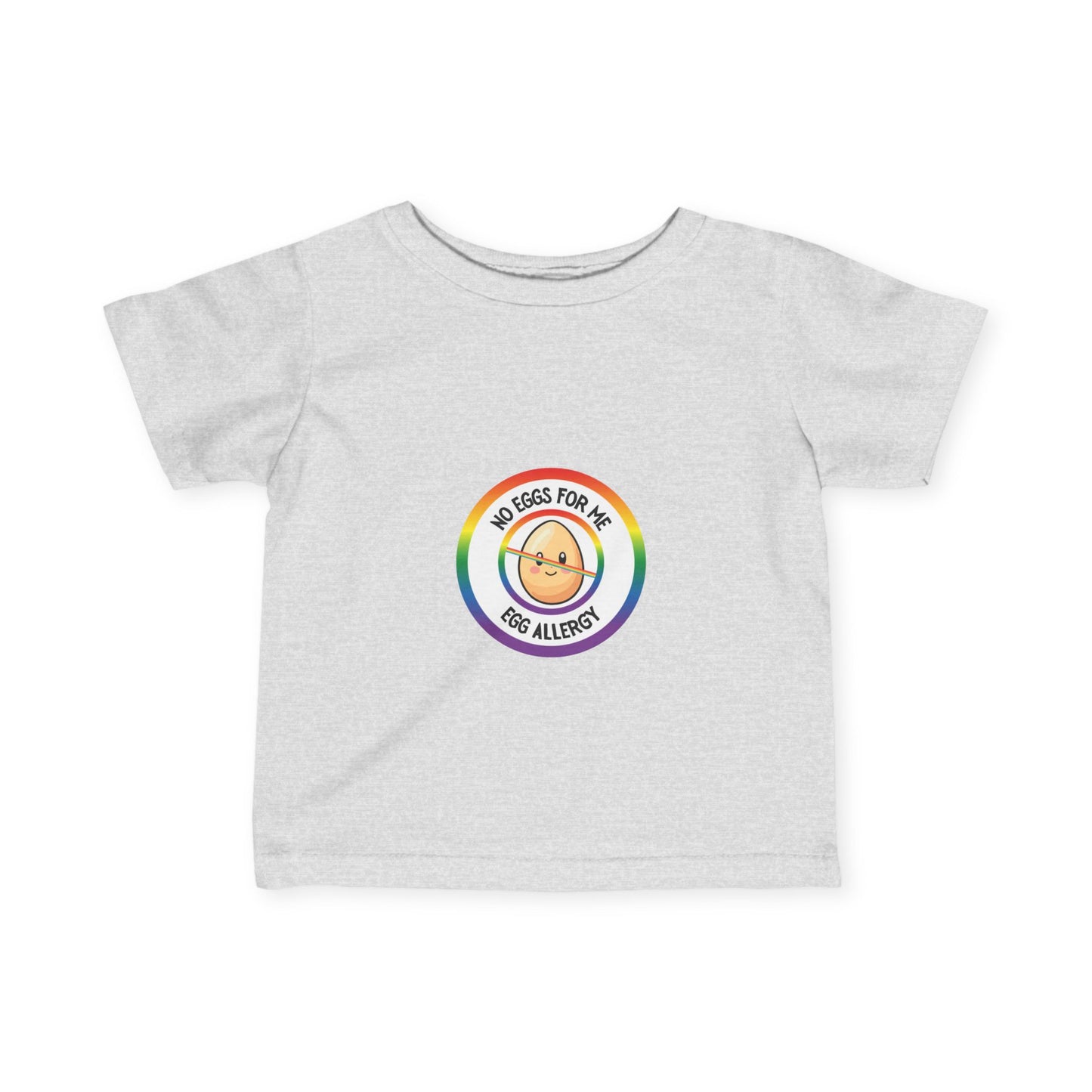 Egg Allergy Rainbow Logo Baby Tee