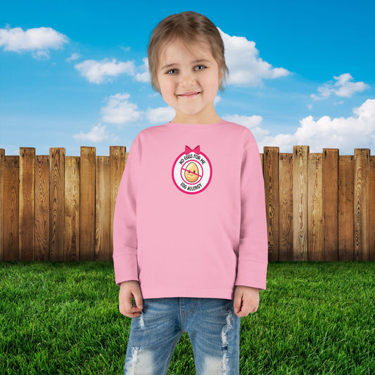 Egg Allergy Pink Logo Toddler Long Sleeve