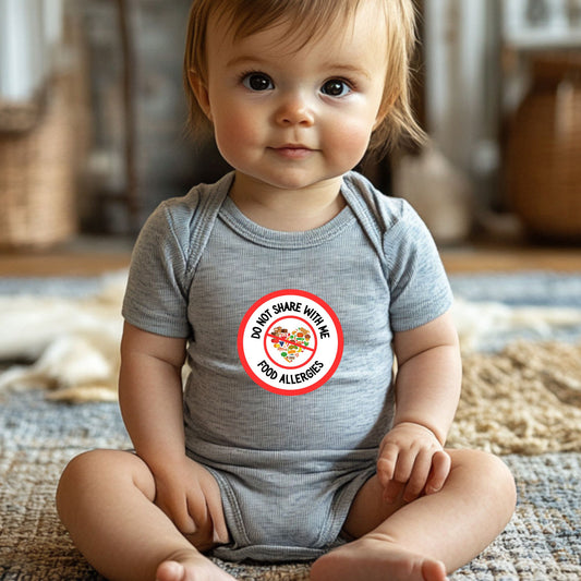 Multiple Allergies Red Logo Short Sleeve Onesie