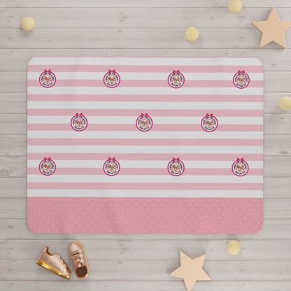 Pink Striped Baby Blanket